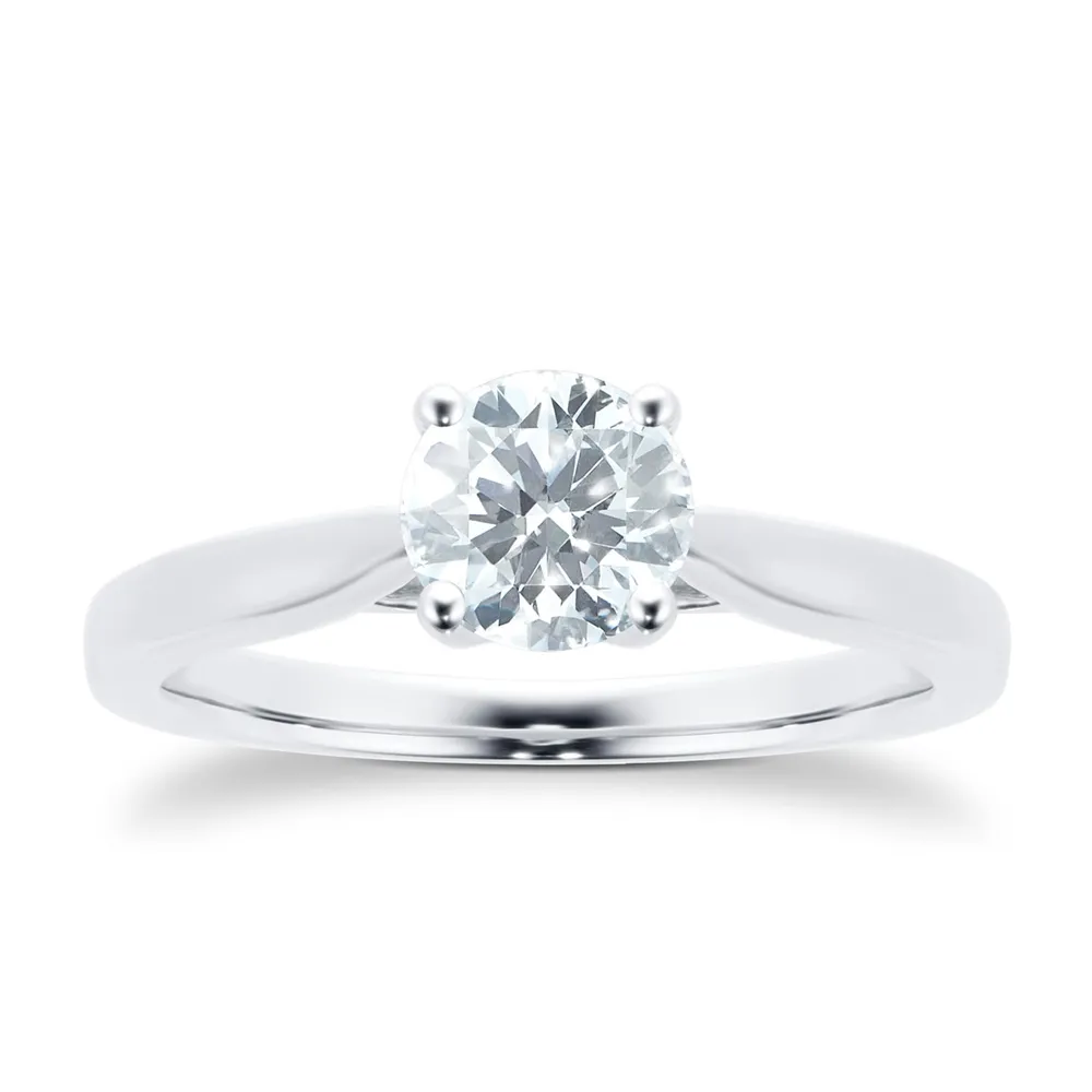 Platinum 0.70cttw Brilliant Cut Solitaire Engagement Ring