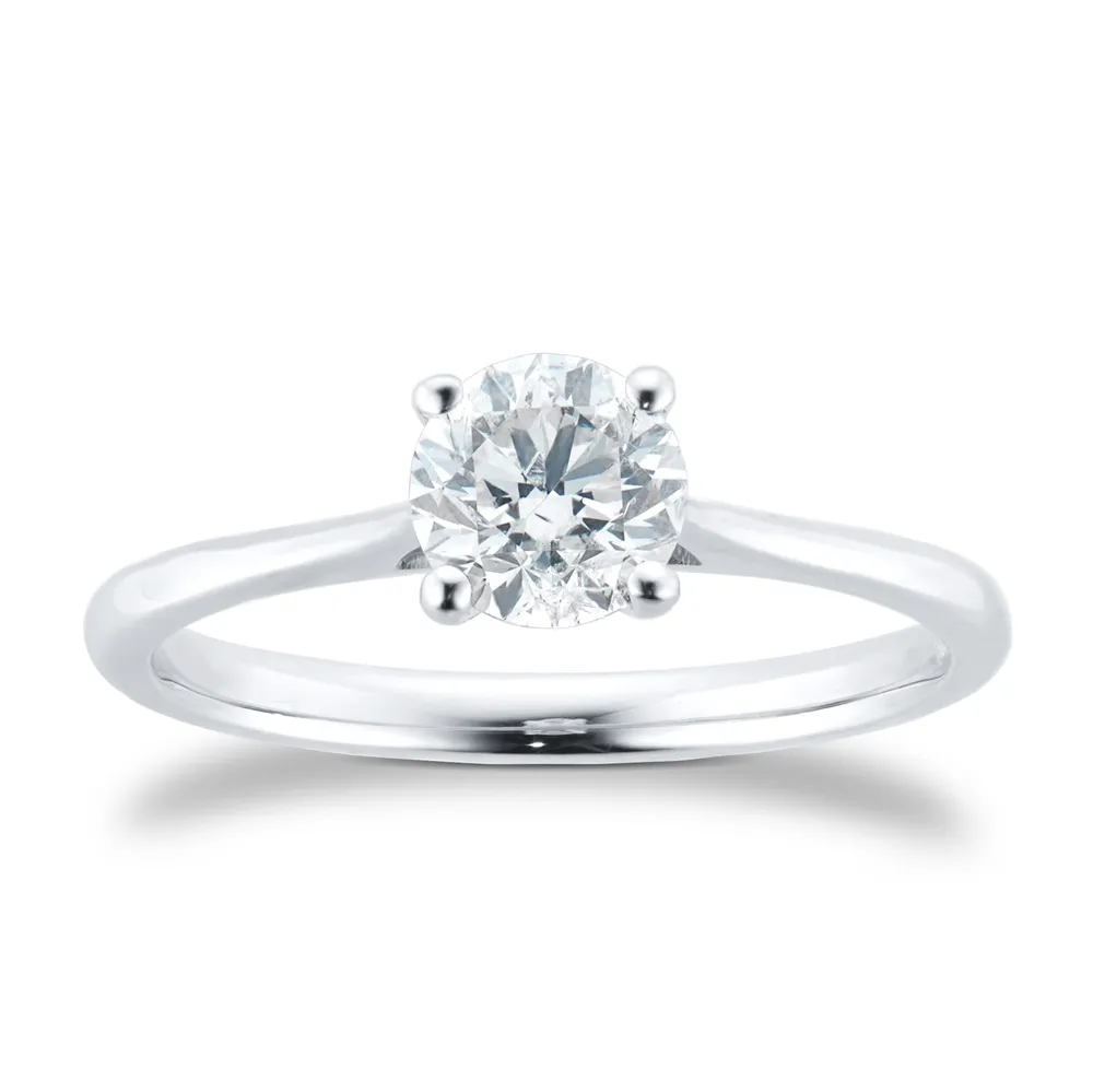 Platinum 0.80cttw Brilliant Cut Diamond Solitaire Engagement Ring
