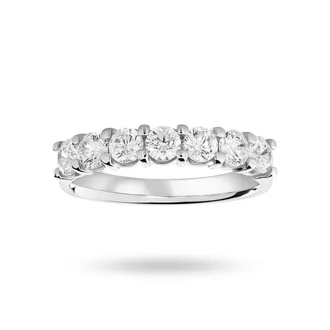 Goldsmiths Platinum 1.00 Carat Brilliant Cut Under Bezel Half Eternity Ring