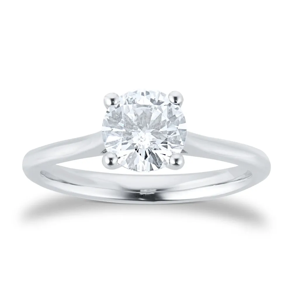 Platinum 1.00ct Solitaire Diamond Engagement Ring