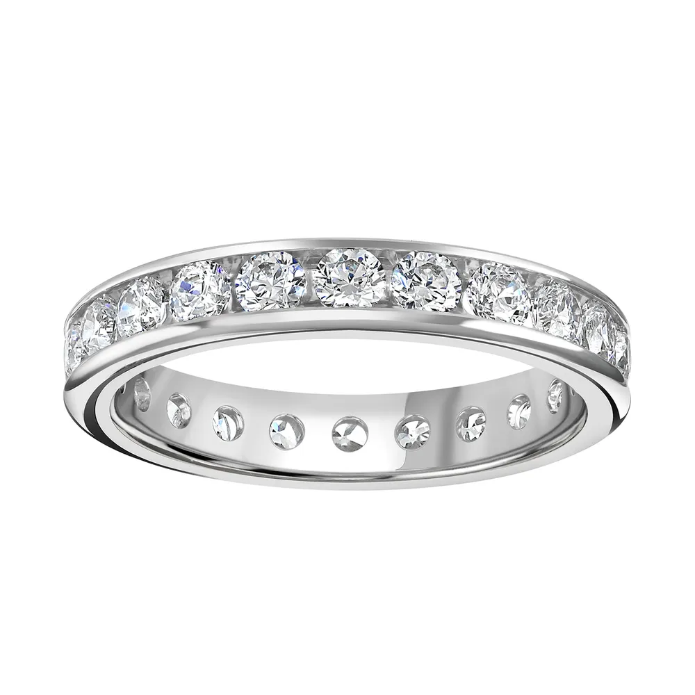 Platinum 1.50cttw Brilliant Cut Channel Set Diamond Full Eternity Ring