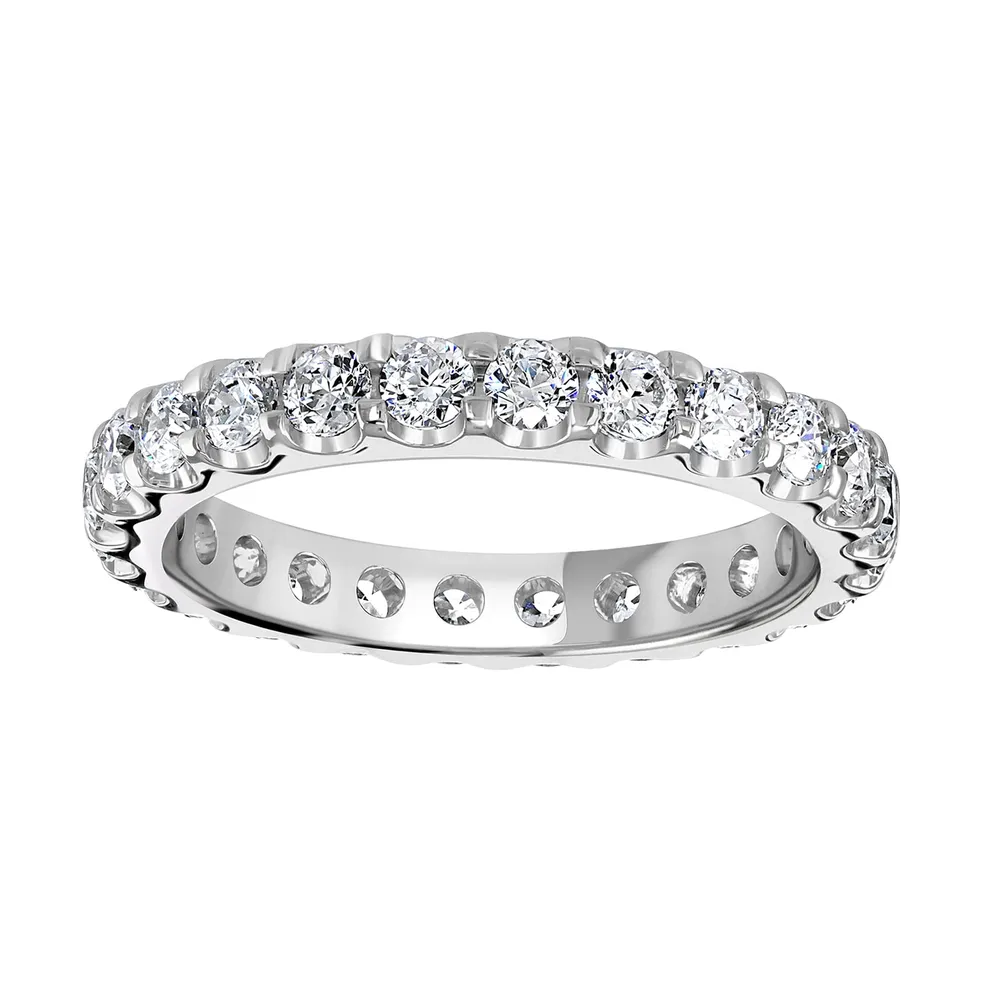 Platinum 1.50cttw Brilliant Cut Claw Set Diamond Full Eternity Ring