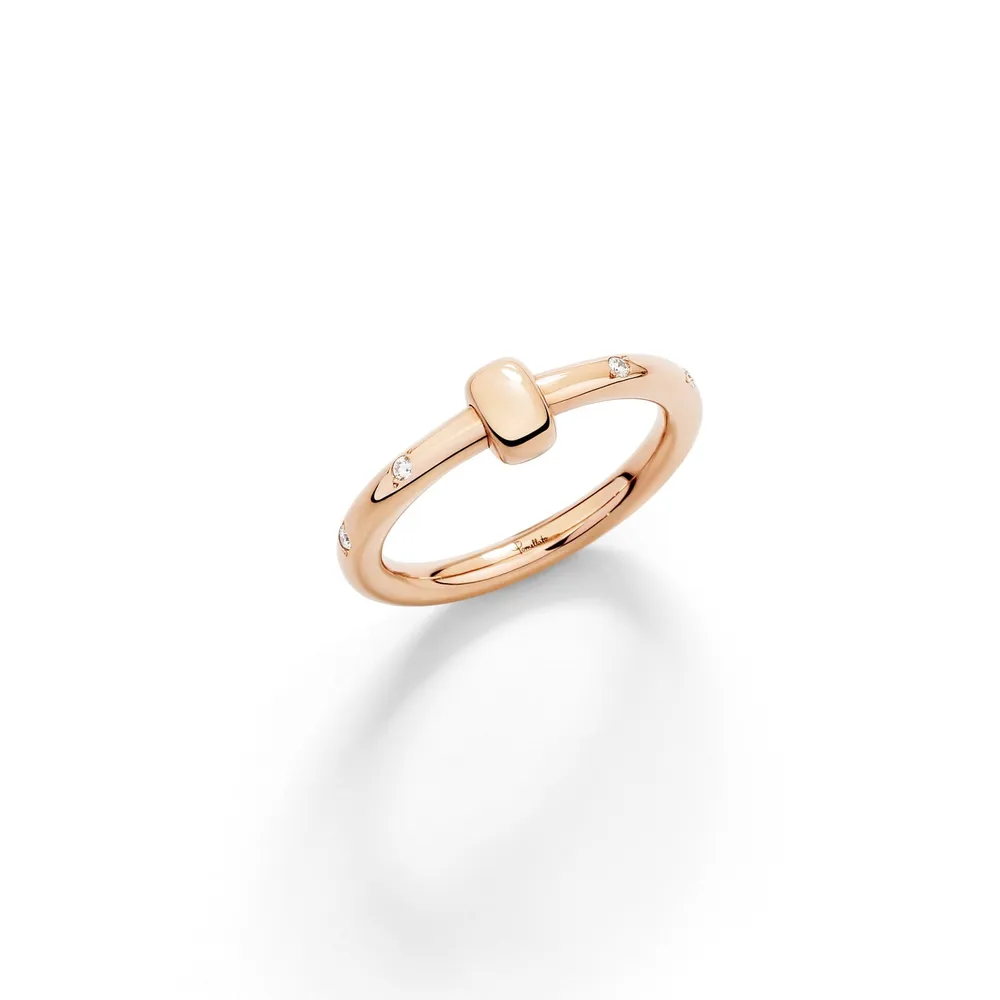Pomellato 18ct Rose Gold Pomellato Together 0.10ct Diamond Ring