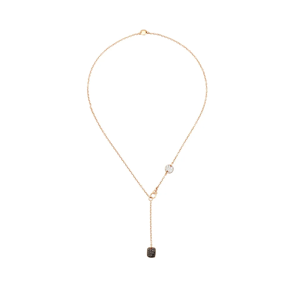 Pomellato Sabbia 18ct Rose Gold 1.00ct Mixed Diamond Necklace