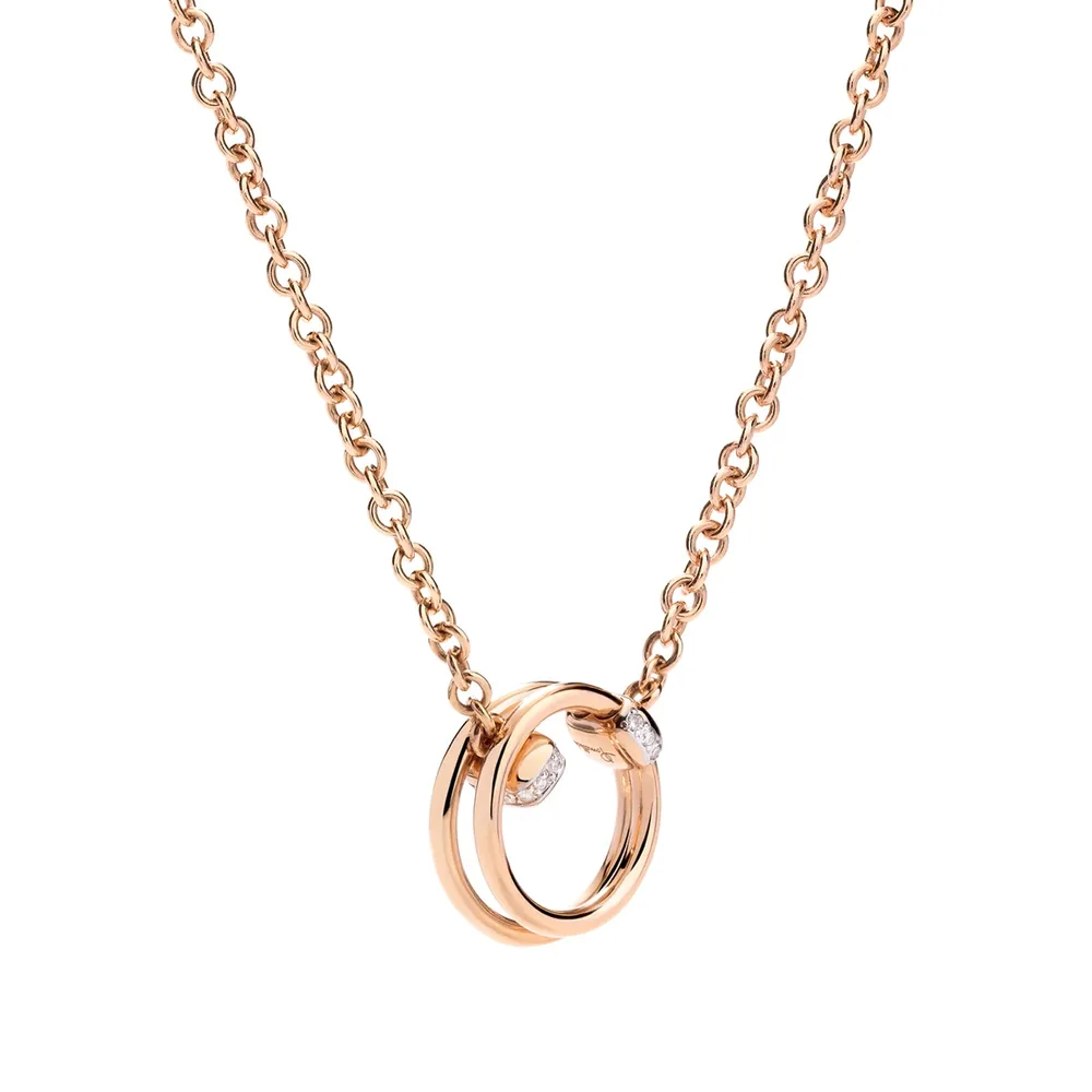 Pomellato Together 18ct Rose Gold 0.07ct Diamond Pendant