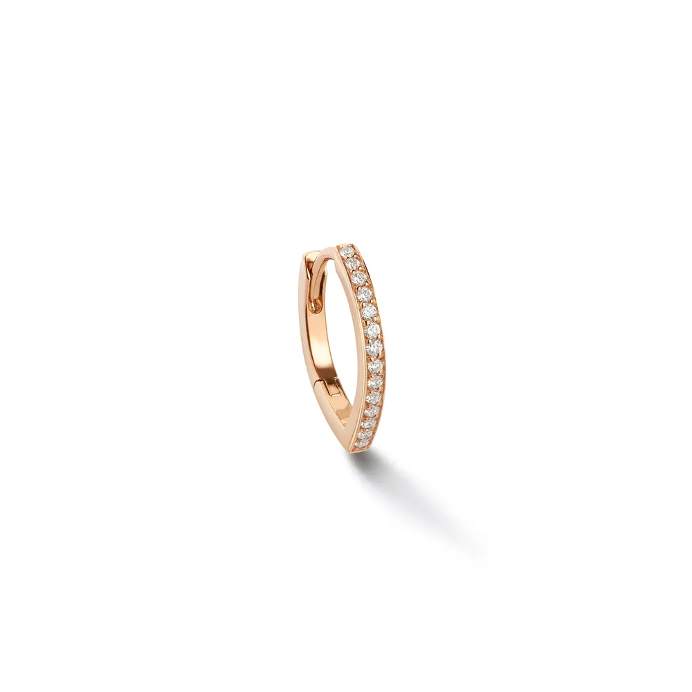 Repossi Antifer 18ct Rose Gold & 0.07ct Diamond Pave Earring
