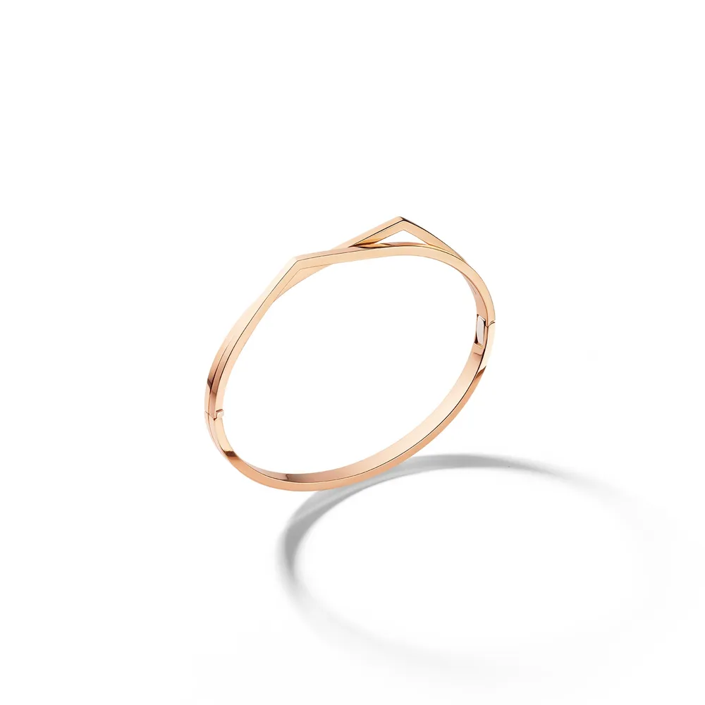 Repossi Antifer 18ct Rose Gold Two Row XS Bangle