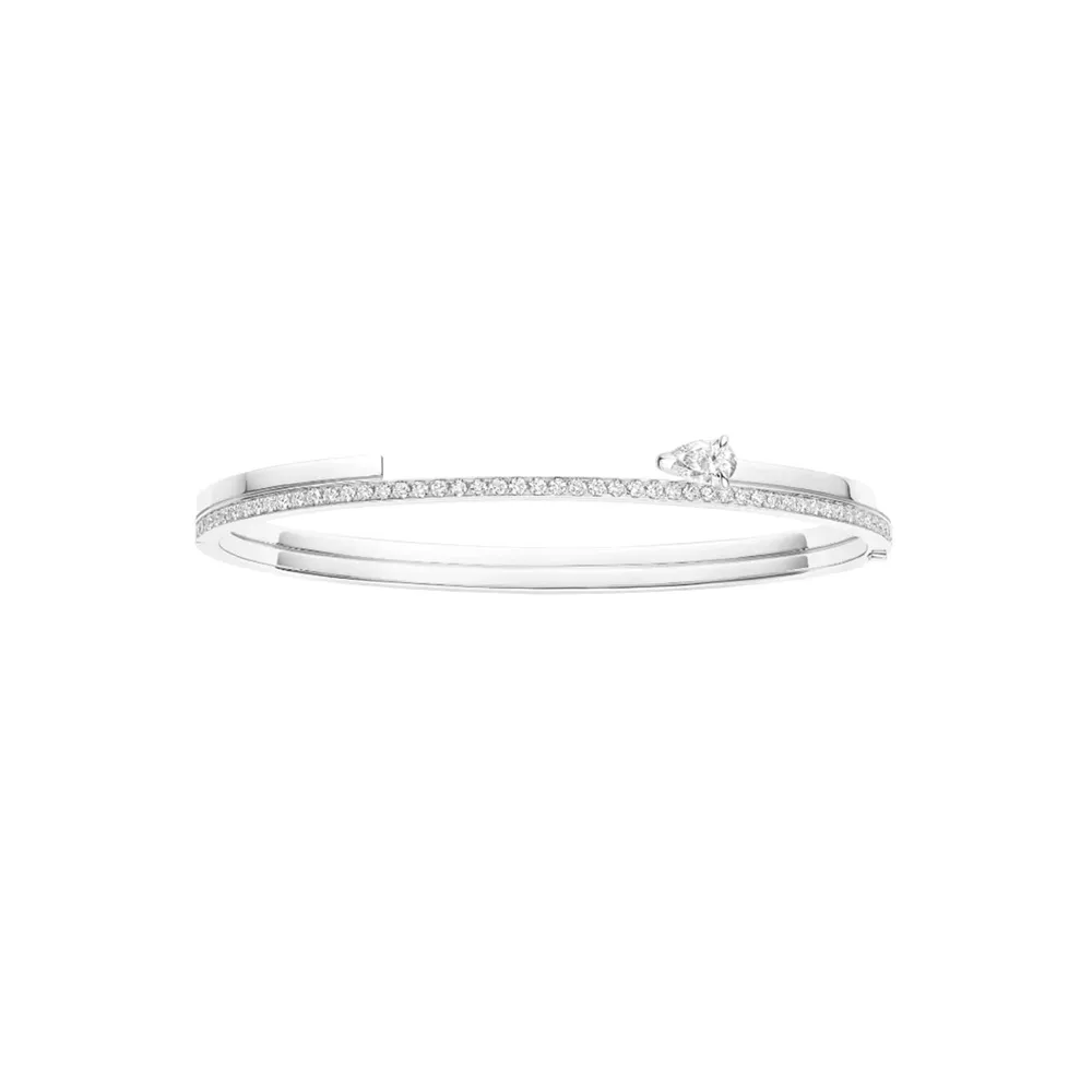 Repossi Repossi Serti Sur Vide 18ct White Gold 0.90ct Diamond Bangle