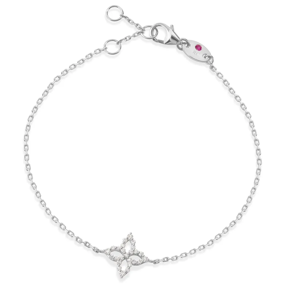 Roberto Coin Diamond Princess 18ct White Gold 0.16ct Diamond Bracelet