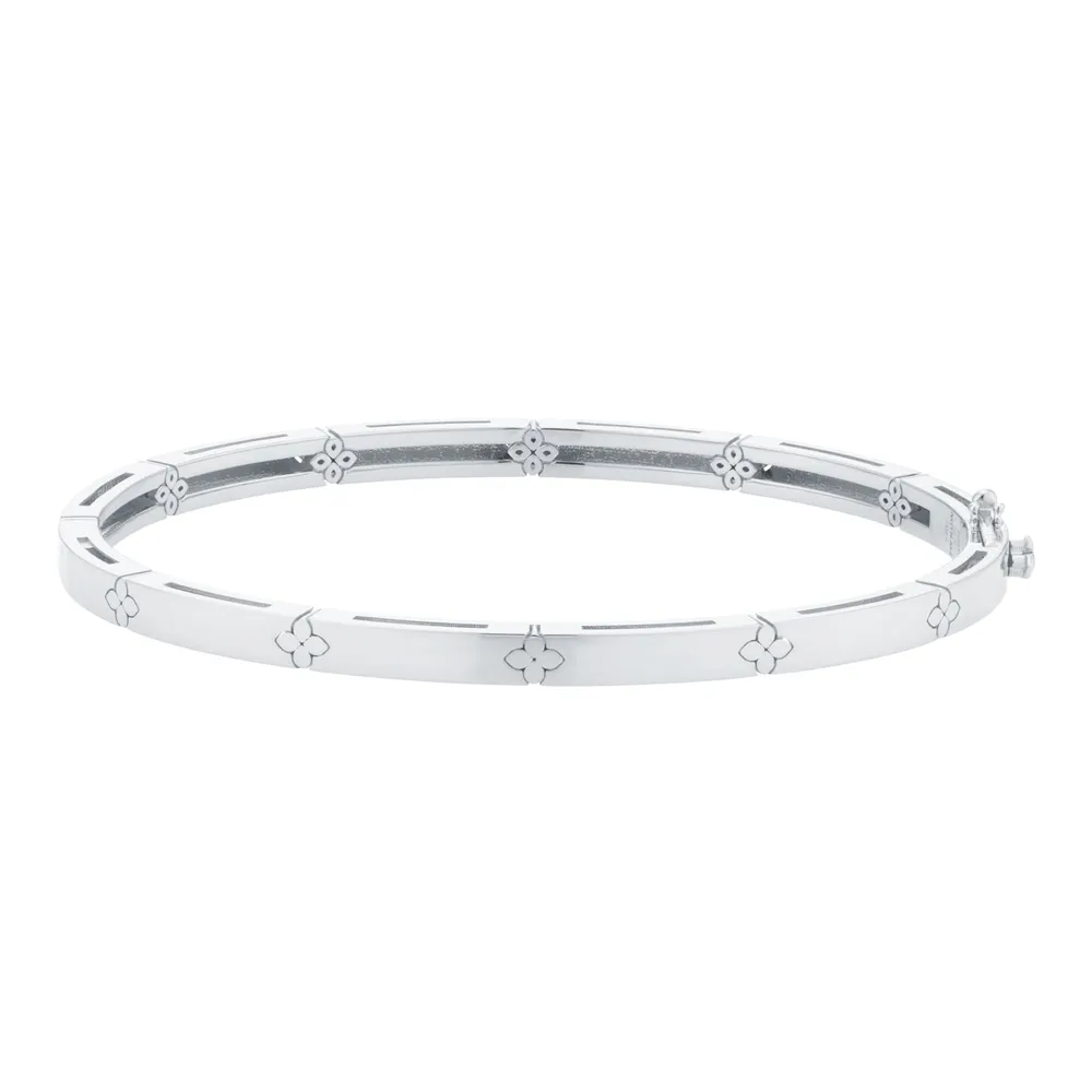 Roberto Coin Love In Verona 18ct White Gold 0.11ct Diamond Bangle