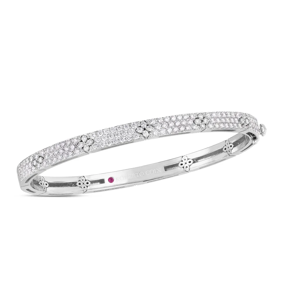 Roberto Coin Love in Verona 18ct White Gold 1.61ct Diamond Bangle