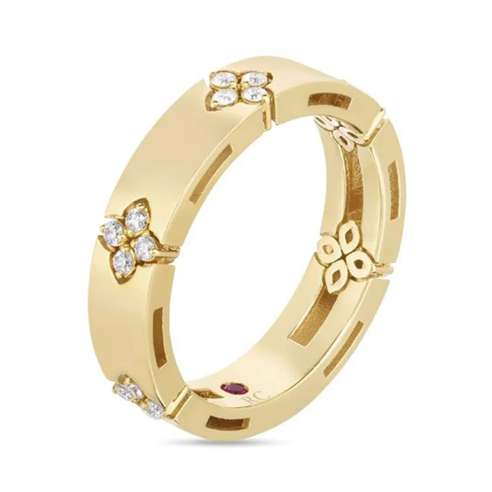 Roberto Coin Love In Verona 18ct Yellow Gold 0.19ct Diamond Ring