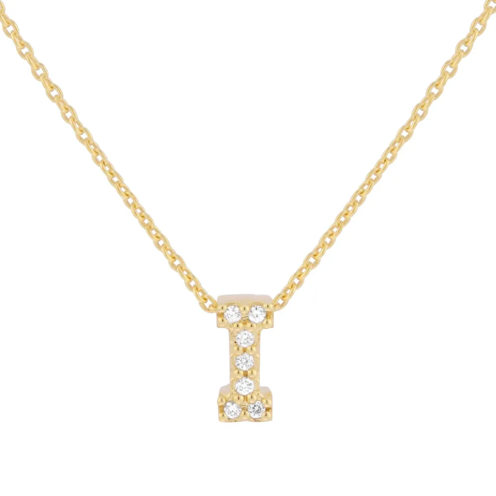 Roberto Coin Tiny Treasures 18ct Yellow Gold 0.03ct Love Letter I Necklaces