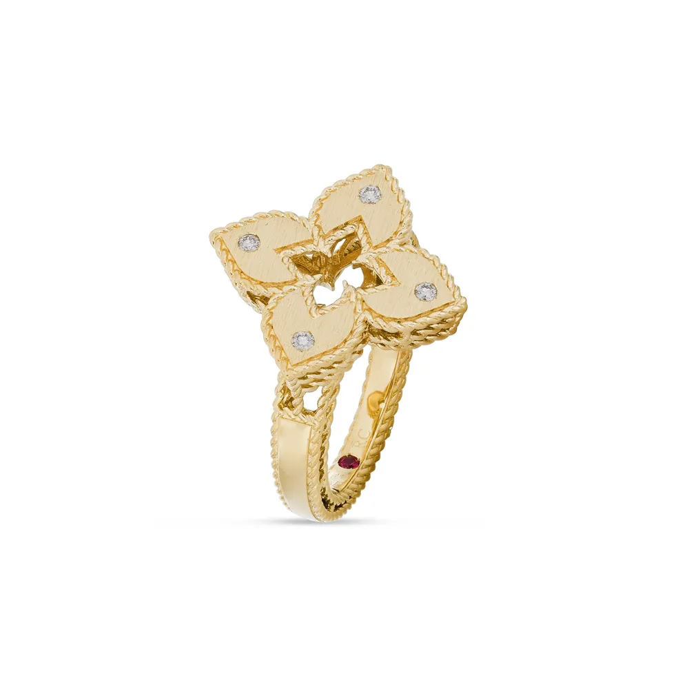 Roberto Coin Venetian Princess 18ct Yellow Gold 0.06ct Diamond Ring