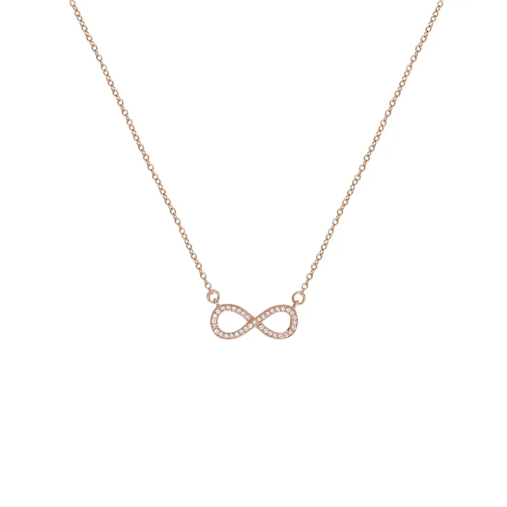 Rose Gold Plated Infinity Necklace