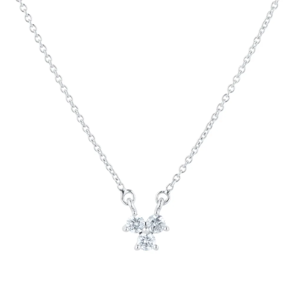 Silver & Diamond 0.15ct Triology Pendant
