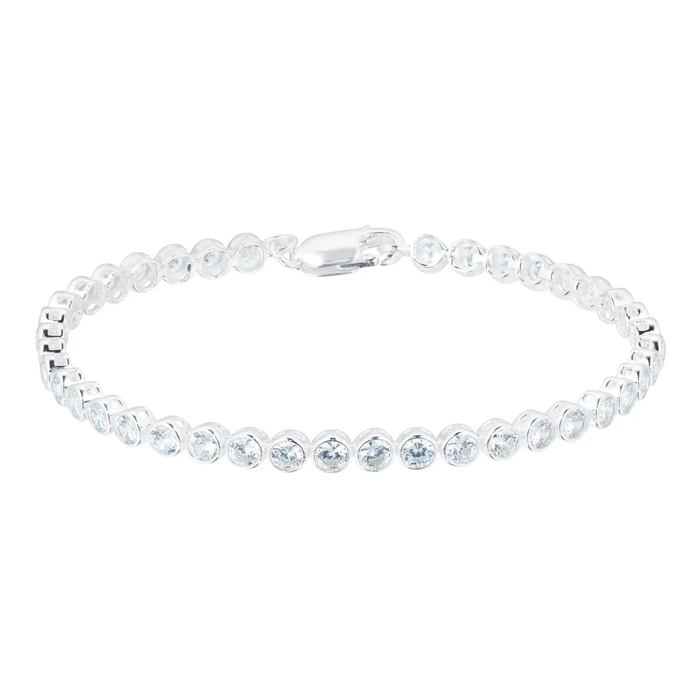 Silver Cubic Zirconia Tennis Bracelet