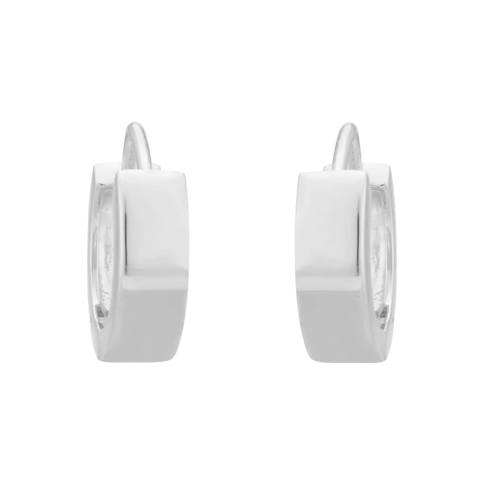 Sterling Silver 14mm Huggie Earrings