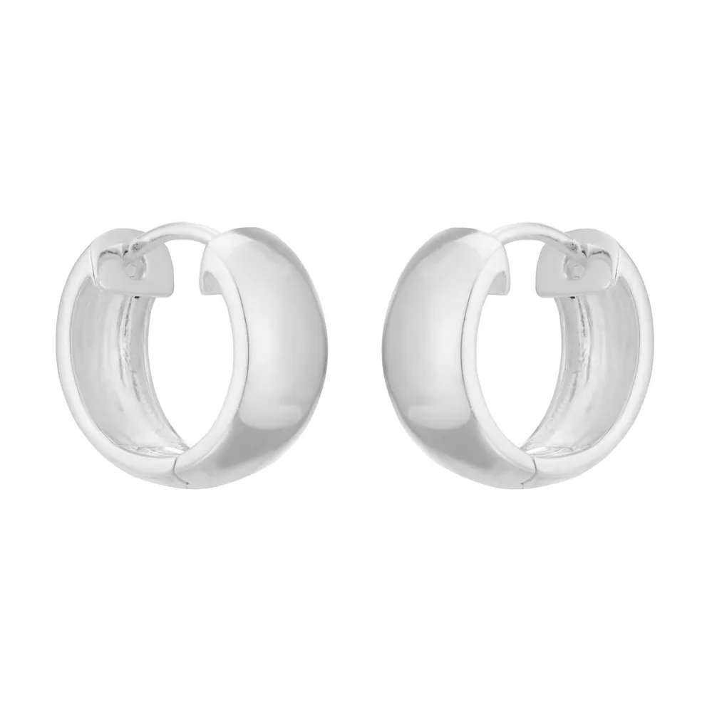 Sterling Silver 15mm Hoop Earrings