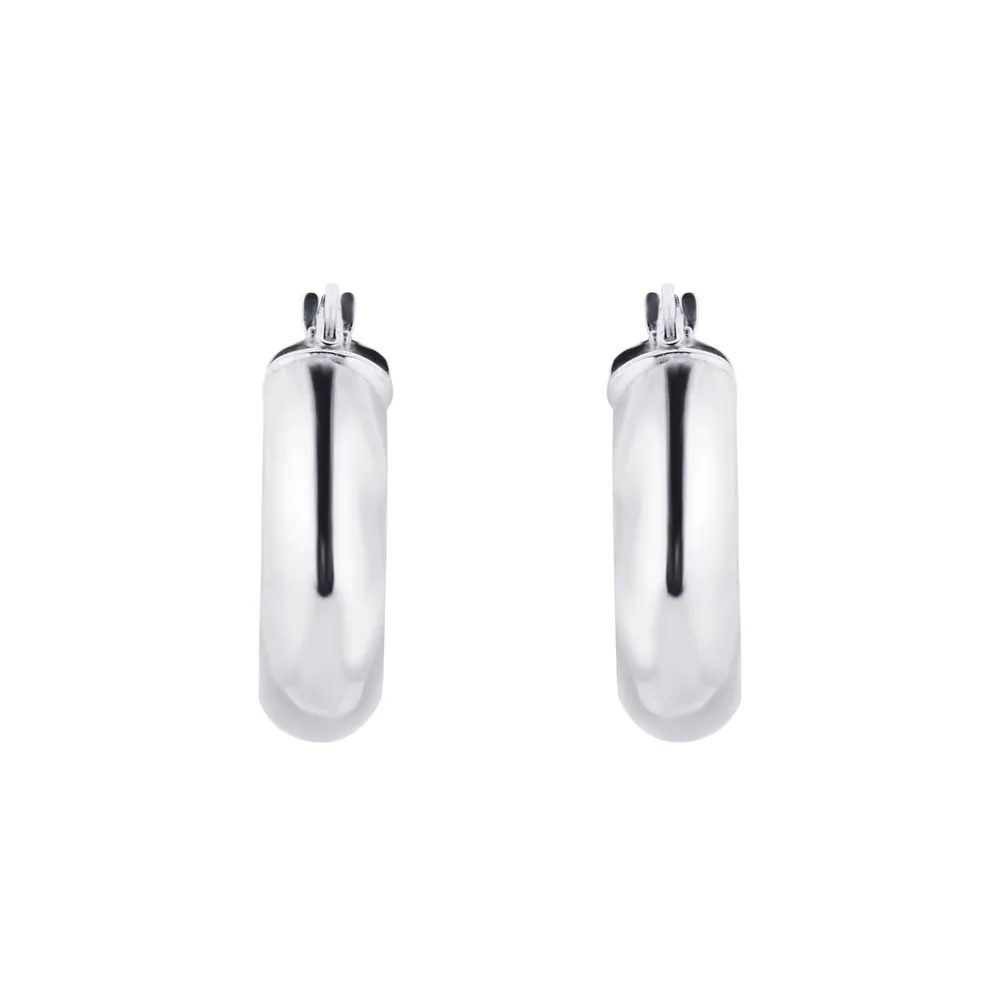 Sterling Silver 19mm Round Hoop Earrings