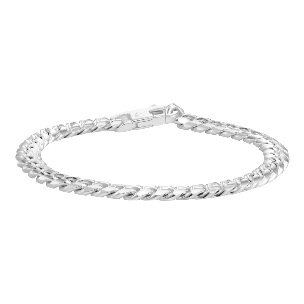 Sterling Silver 6.75mm Cuban Chain Bracelet