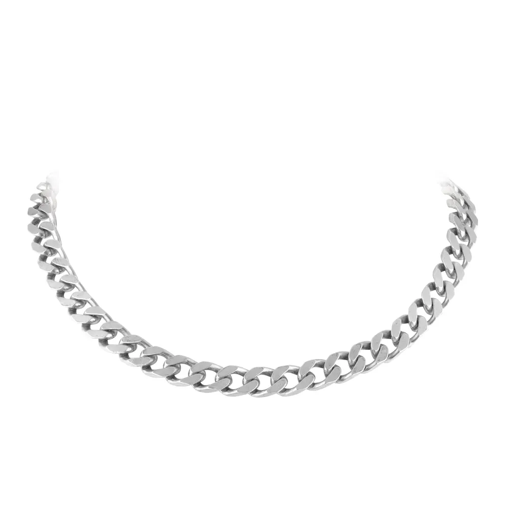 Sterling Silver Antique Plated Curb Chain