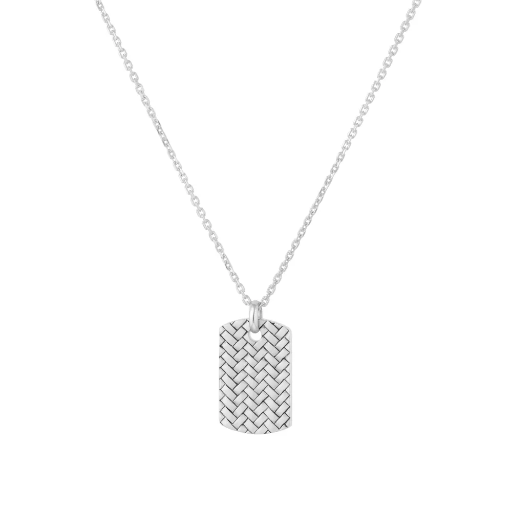 Sterling Silver Dog Tag Necklace