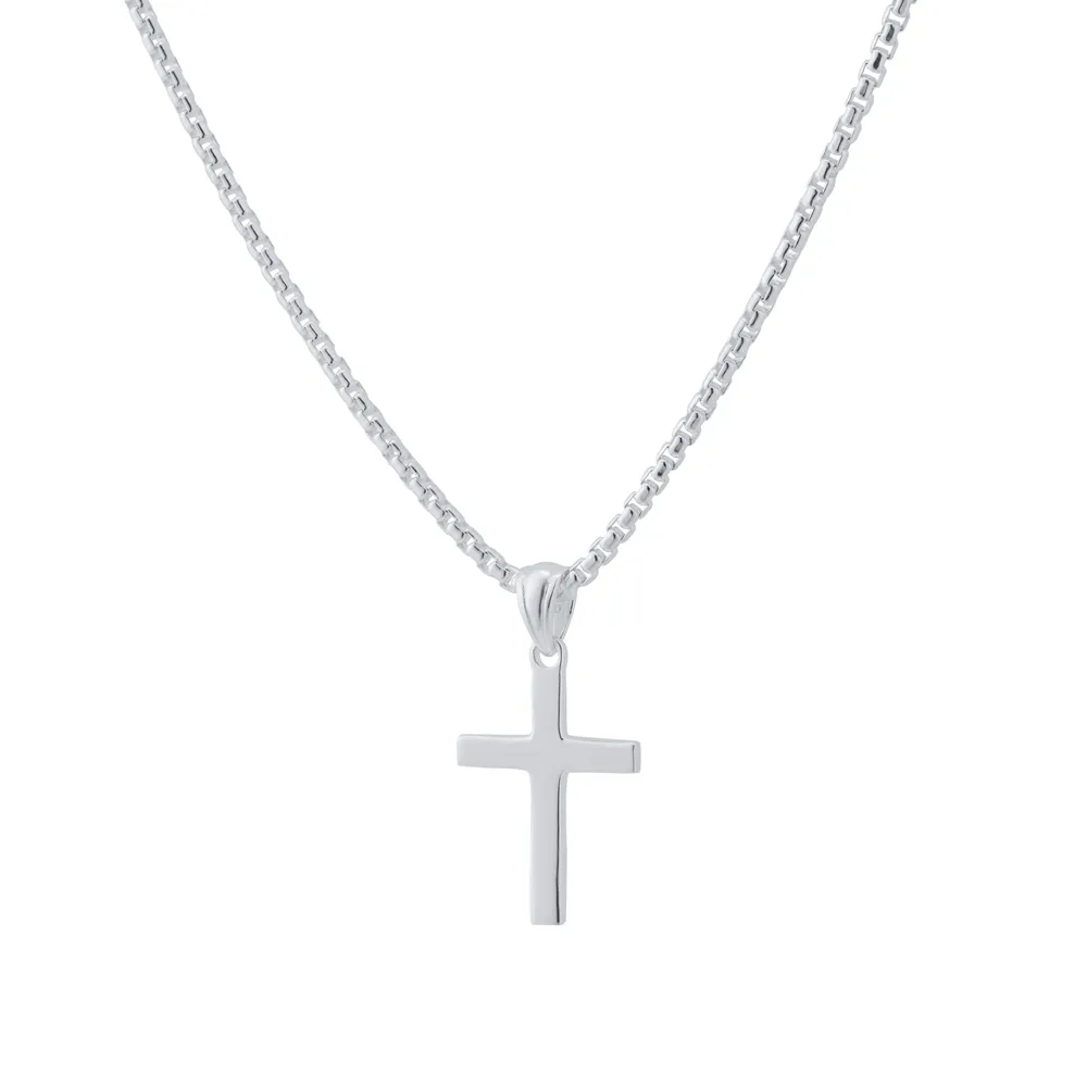 Sterling Silver Mens Cross Pendant