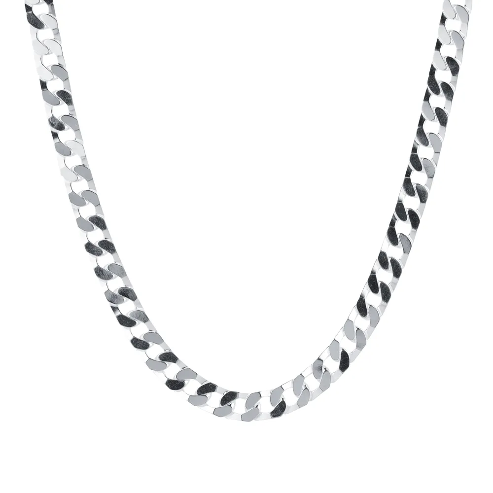 Sterling Silver Mens Link Necklace