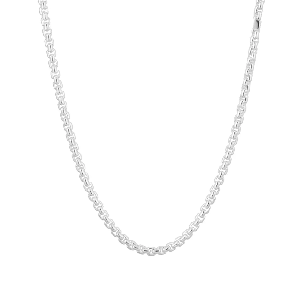 Sterling Silver Mens Micro ID Chain