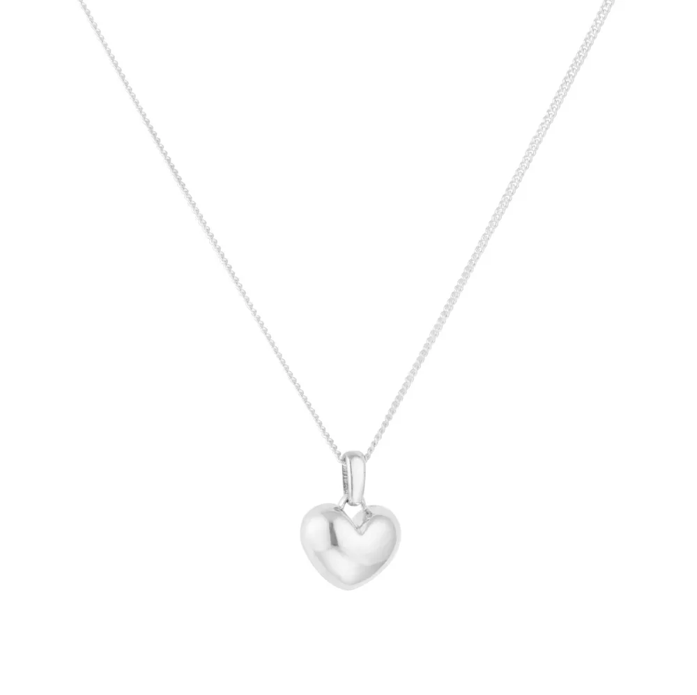 Sterling Silver Puffed Heart Pendant
