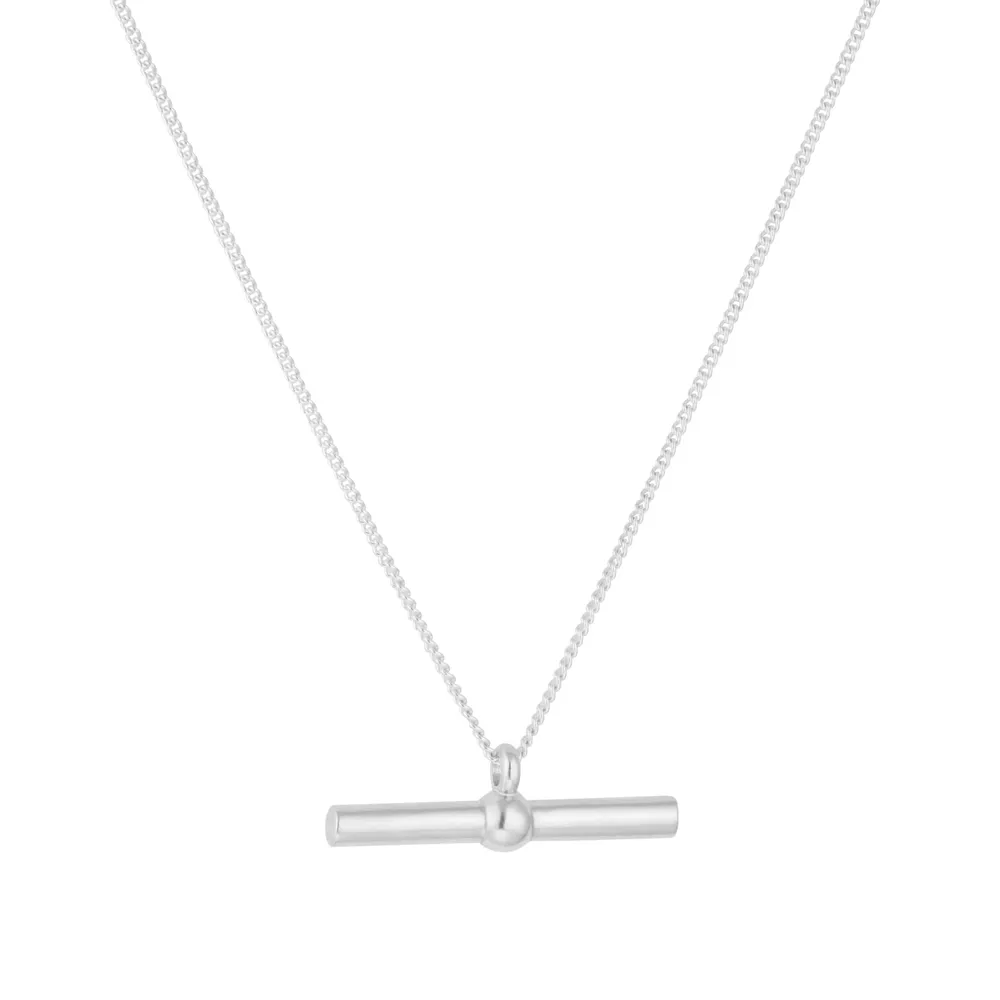 Sterling Silver T Bar Pendant