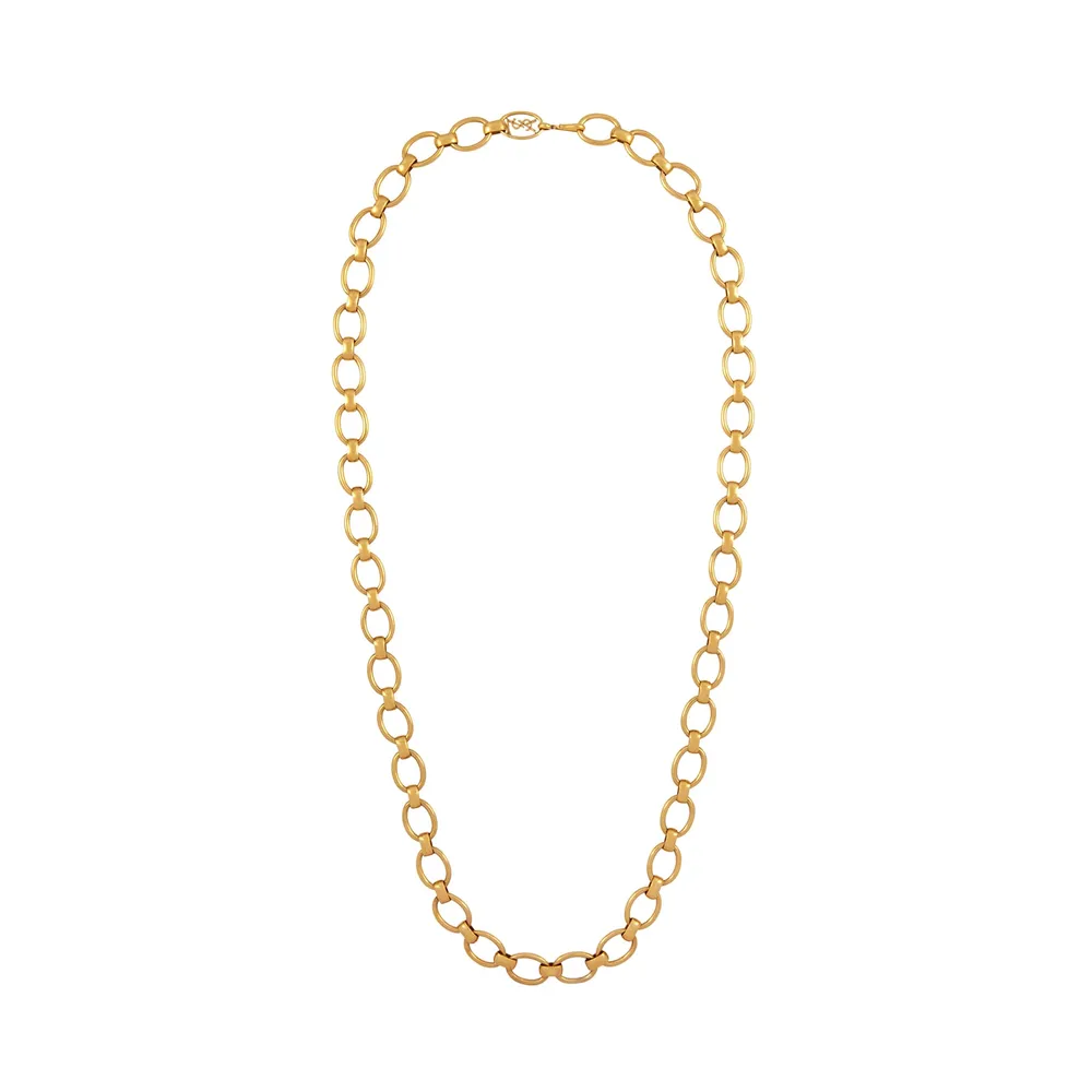 Susan Caplan Vintage YSL Yellow Gold Plated Chain Necklace