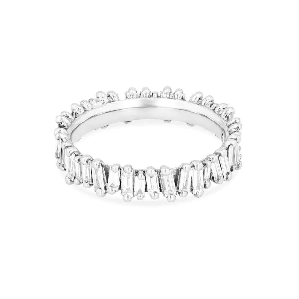 Suzanne Kalan 18ct White Gold Classic Firework Diamond Full Eternity Ring