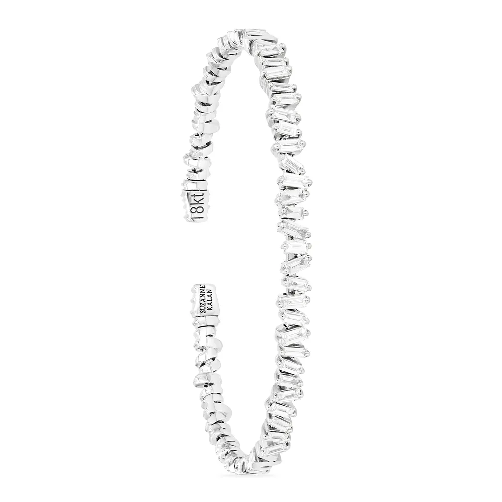 Suzanne Kalan 18ct White Gold Classic Fireworks 1.20cttw Diamond Bangle