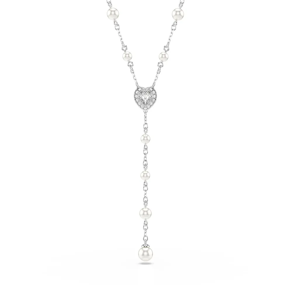 Swarovski Ariana Grande x Swarovski White Rhodium Plated Cubic Zirconia Y Necklace