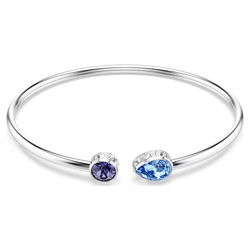 Swarovski Chroma White Rhodium Plated Multi Coloured Stone Bangle