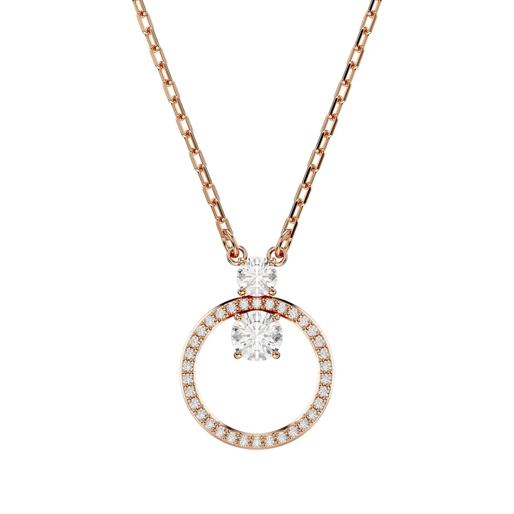 Swarovski Constella Rose Gold Coloured Cubic Zirconia Pendant Necklace