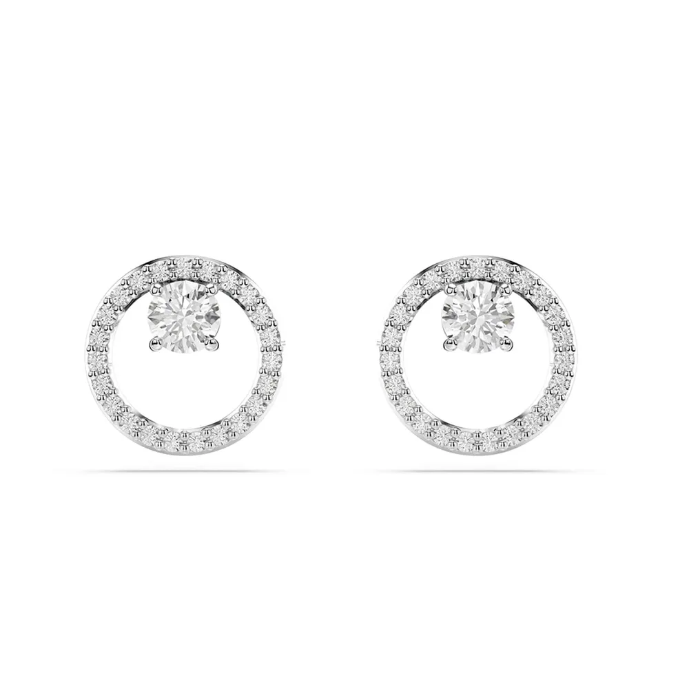 Swarovski Constella Silver Coloured Cubic Zirconia Stud Earrings