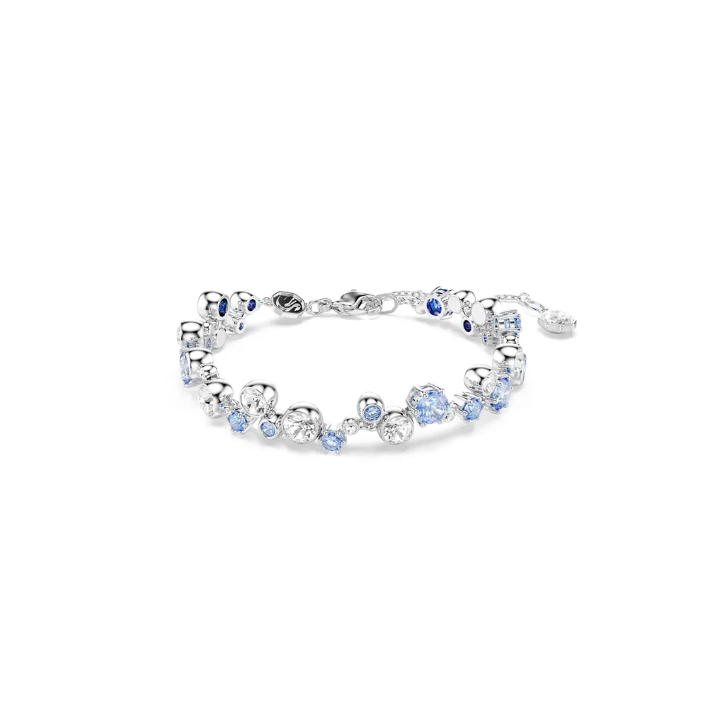Swarovski Constella White Rhodium Plated Blue Crystal Bracelet