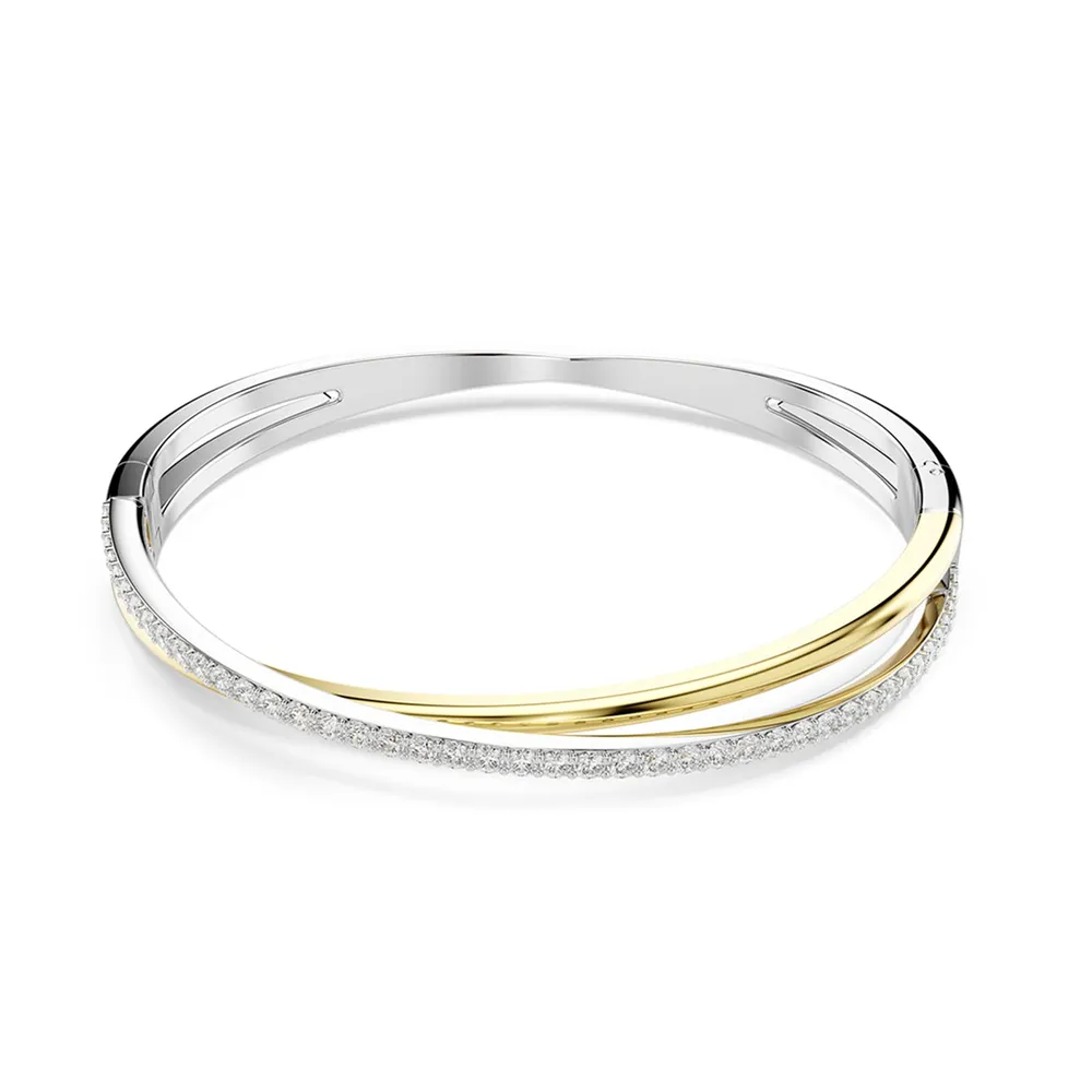 Swarovski Hyperbola Bicolour Cubic Zirconia Two Band Bangle