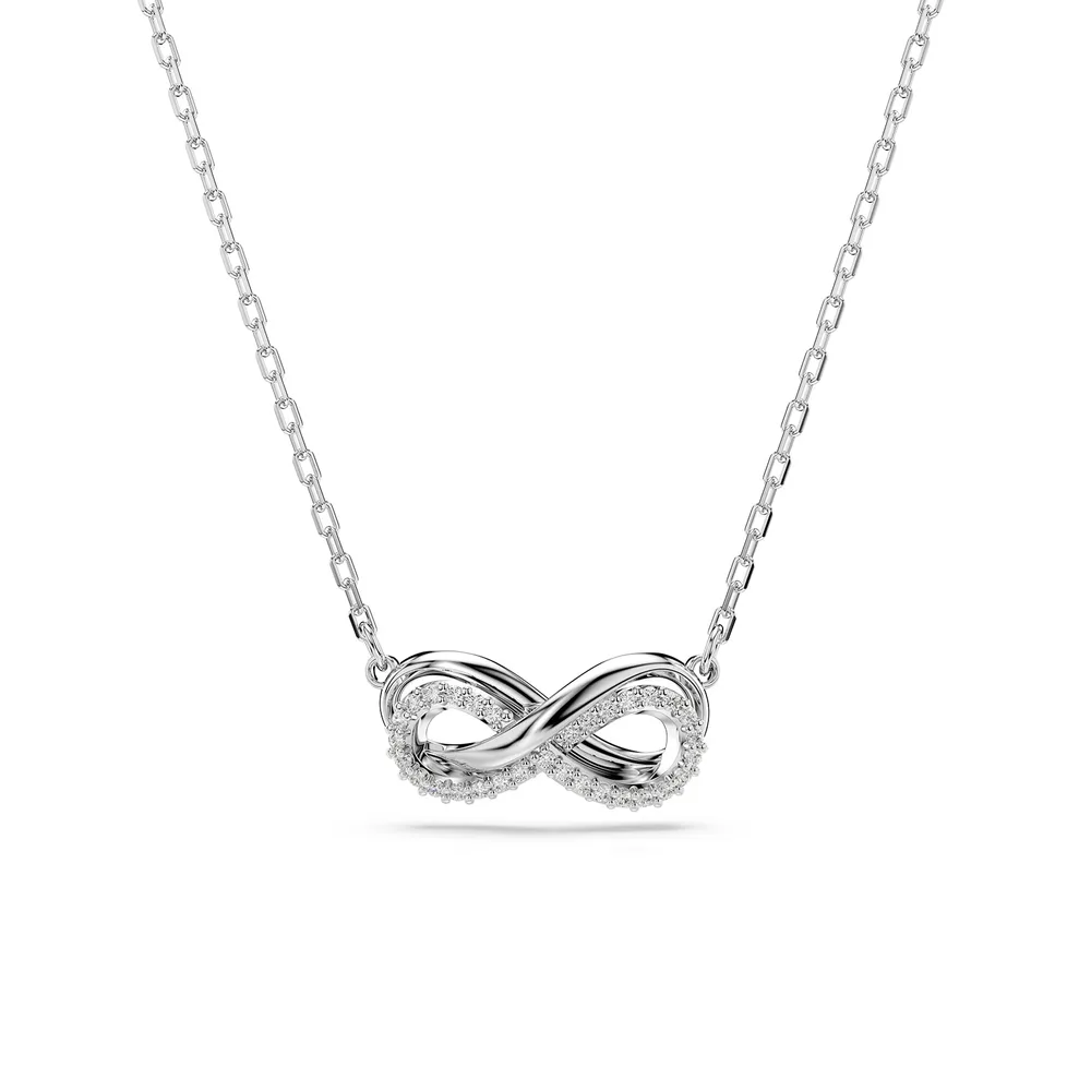 Swarovski Hyperbola Silver Coloured Crystal Inifinity Necklace