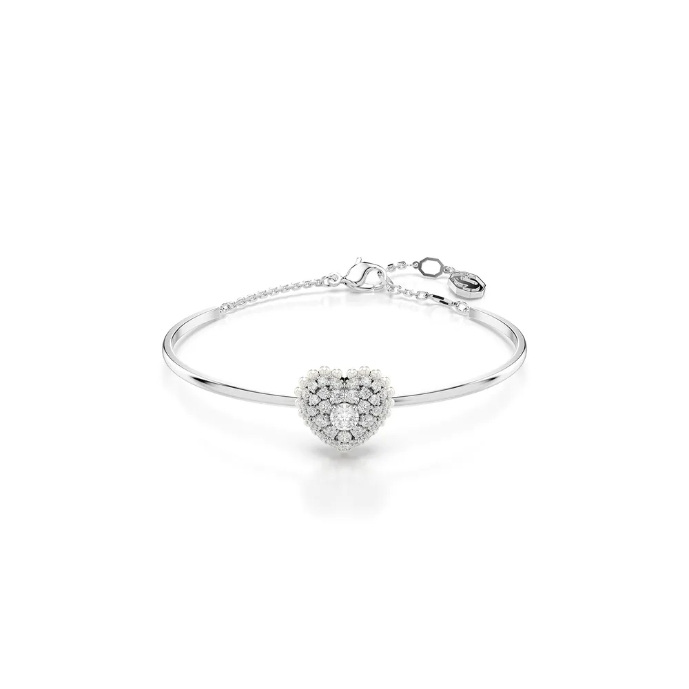Swarovski Hyperbola Silver Coloured Heart Bangle