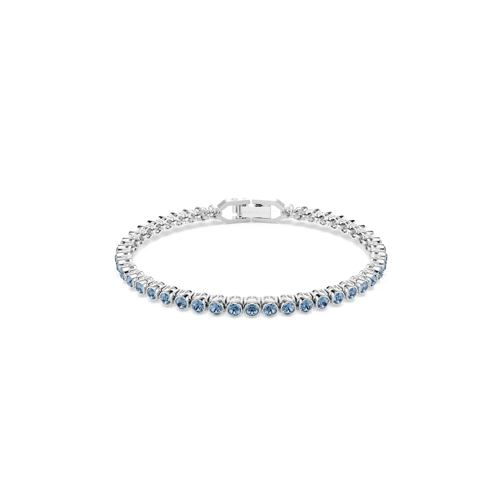 Swarovski Imber Emily White Rhodium Plated Blue Crystal Tennis Bracelet
