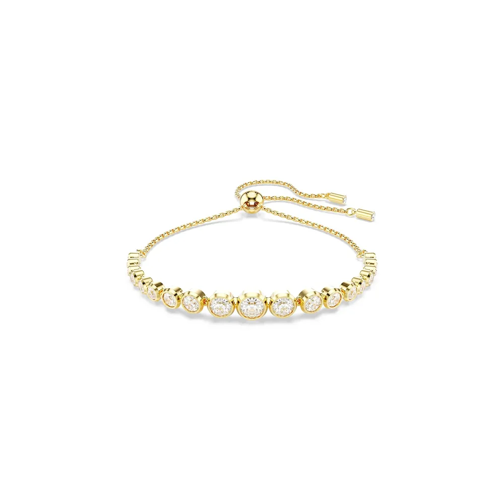 Swarovski Imber Yellow Gold Coloured Cubic Zirconia Tennis Bracelet