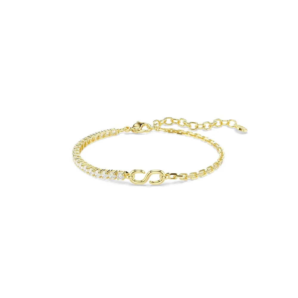 Swarovski Matrix 18ct Yellow Gold Plated Round Cut Crystal Bracelet
