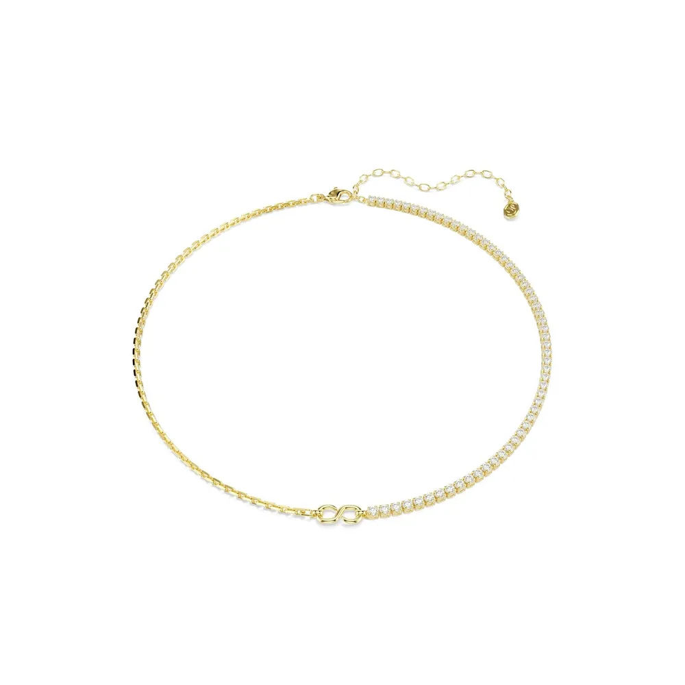 Swarovski Matrix 18ct Yellow Gold Plated Round Cut Crystal Necklace