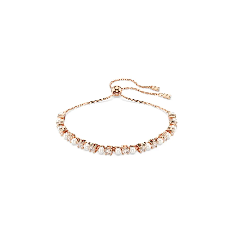 Swarovski Matrix Rose Gold Coloured Cubic Zirconia Tennis Bracelet