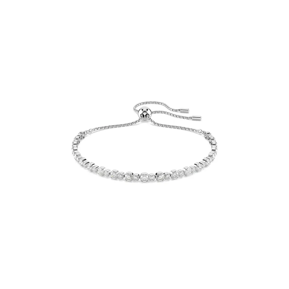 Swarovski Matrix Silver Coloured Cubic Zirconia Tennis Bracelet