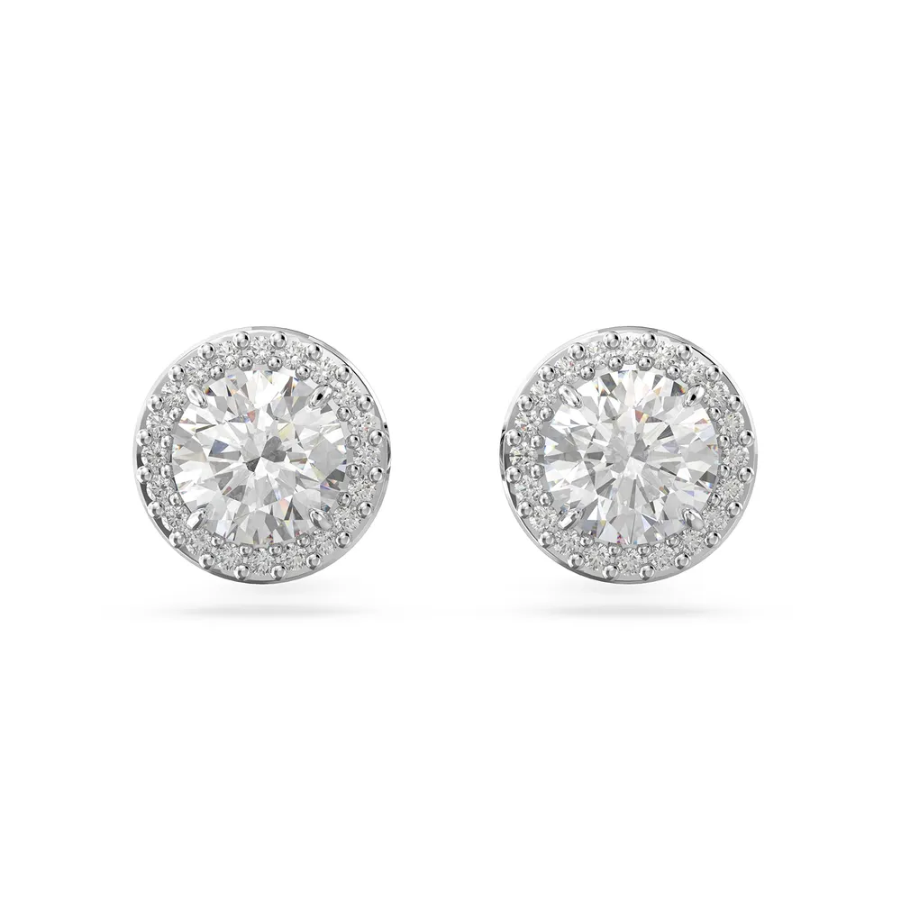 Swarovski Rhodium Plated Constella Cubic Zirconia Stud Earrings